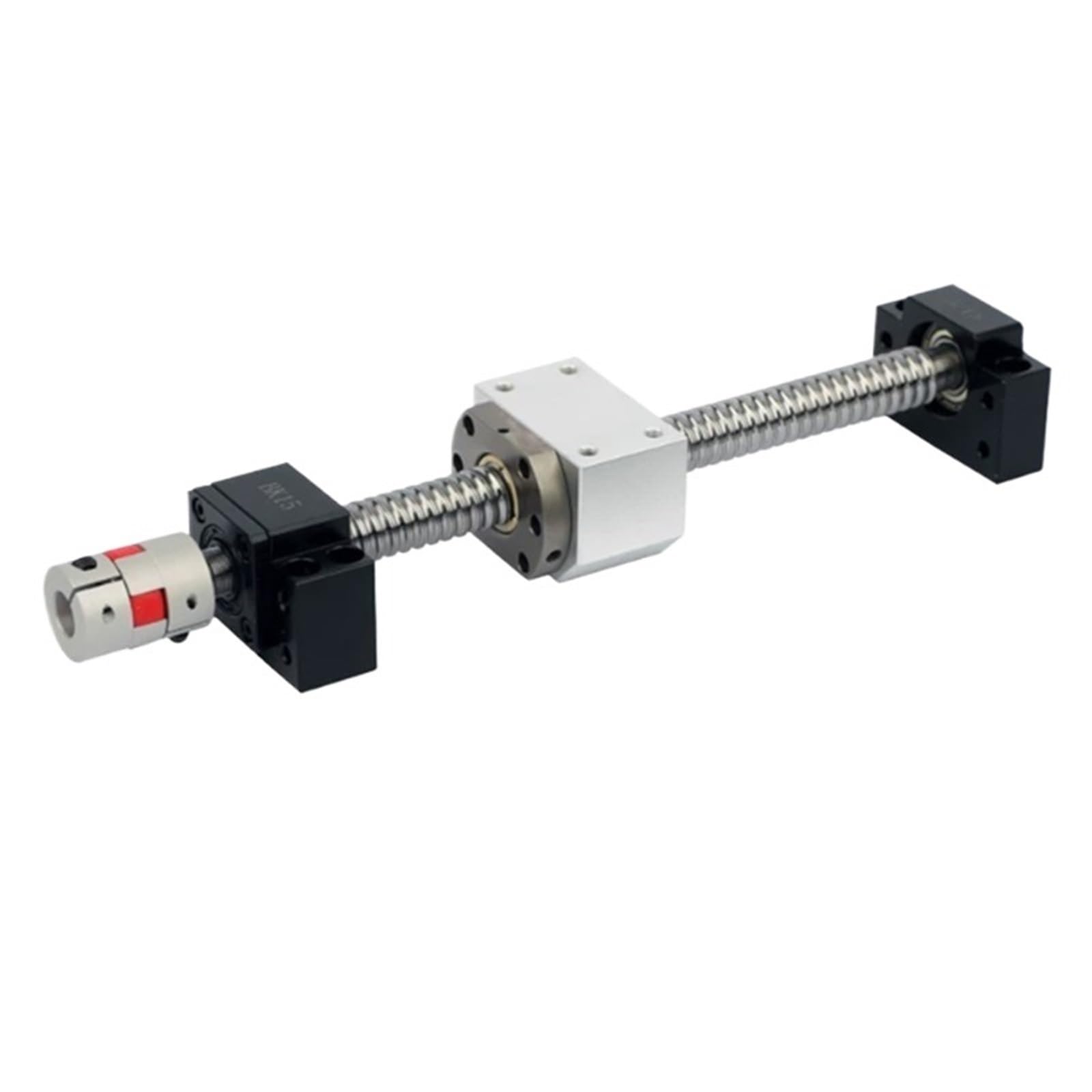 Set viti a ricircolo di sfere SFU1605/1610: vite a ricircolo di sfere C7 con estremità lavorata+dado a ricircolo di sfere+alloggiamento dado+supporto estremità BK/BF+accoppiatore(SFU1605,500mm)