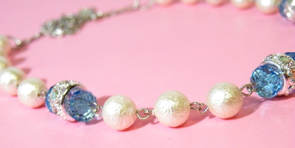 Amazon.co.jp: [ネックレス] コットンパール風 貝パール