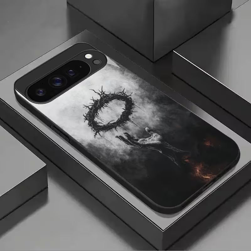 Image of MILLION CASES Crownless King Spectra Case for Google Pixel 8a, Google Pixel 8a Back Cover Case(2024) - PC | Midnight Black