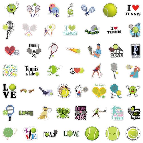 57 peças de adesivos de tênis, adesivos motivacionais de garrafa de água, presentes de equipe de tên