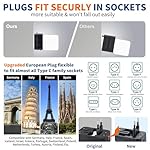 Travel Adapter USB C, Universal All in One Worldwide Travel Adapter Fast Charge GaN PD3.0 Type C USB-A Quick Charging Ports Power Converters Wall Charger AC Power Plug Adapter for USA EU UK AUS Black - Image 4