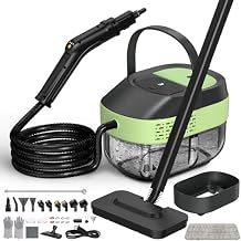 14 IN 1 Steam Mop Cleaner, 1.6L Detachable Handheld Steam Cleaner with 37 Accessories, 2500W Multipurpose Steamer Cleaning for Home,Floors,Tile,Grout,Upholstery,Carpet,Car,15S Fast Heat-Up