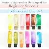 Professional Watercolor Paint Set by Kristy Rice | 12 Unique Water Colors in Inspirational Watercolor Tin w/Removable Tray | Travel Watercolor Set | Paint Palette with Lid