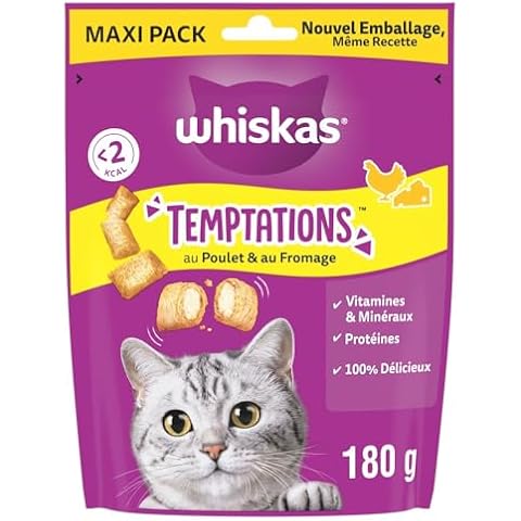 Whiskas Temptations Maxi Pack Friandises au Poulet et Fromage Cover