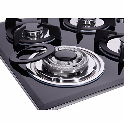 30 inch Gas Cooktops Dual Fuel Sealed 5 Burners Drop-In Tempered Glass Gas Hob DK157-A01S Gas Cooktop
