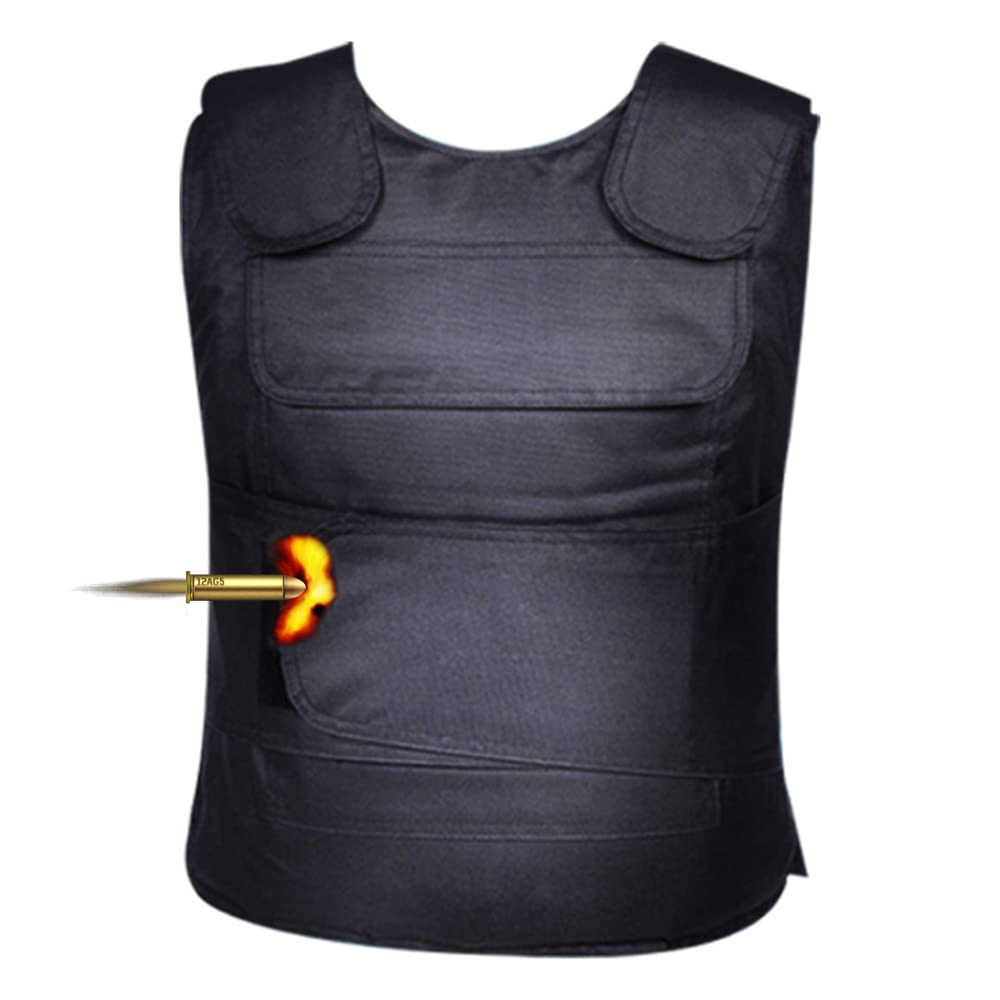 PQZKLDP Body Armor, Front and Back Armor Vest Concealed Vest, Vest Straps Adjustable Between Medium, Thin-Defense Military Tactical Safety Vest For Men Women