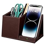 Pen Holder with Wireless Charger, Compatible with iPhone 17/16/15/14/13/12/11/8 Series, Pencil Holder Phone Stand for Desk Home Office, Men Gift Husband Wife Anniversary Dad Birthday Idea Gadget