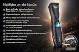Rotschopf24 Edition: Profi Schermaschine Max Go + acht Metallaufsätze! Bis zu 3 Std. kabellos arbeiten. Sehr gute Qualität!! Für Wahl Hundeschermaschinen Liebhaber