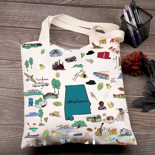 Bolsa Tote de Lona Alabama para Viaje miniatura 3