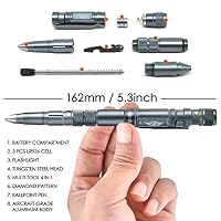 BIIB Geschenke für Männer, Multitool Pen mit LED Grau – Ansicht 2