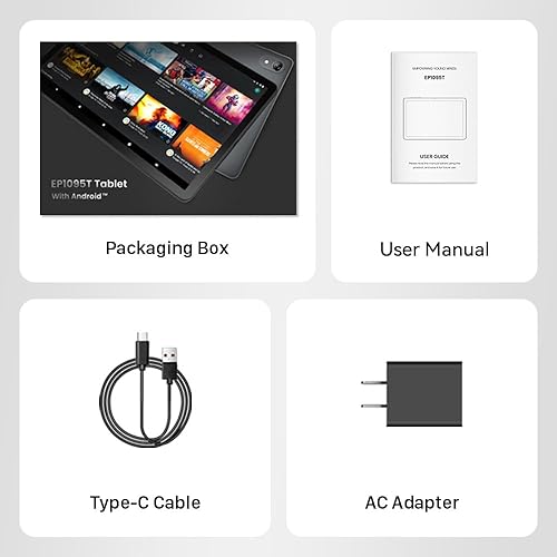 Miniatura 7 de ApoloMedia Tablet de 11 pulgadas, Android 15 2025 con procesador Octa-Core, 8 GB de RAM+128 GB de ROM (expansión de 1 TB), batería de 7000 mAh,