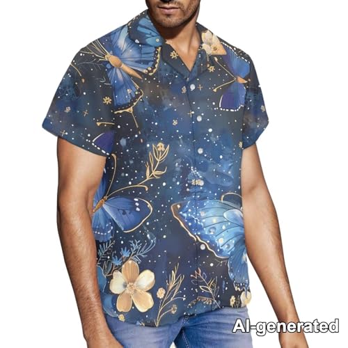 Image of Hawaii Matching Couple Outfits Husband and Wife Clothing Fashionable Mens Casual Shirts Hawaii Dress with Soft Fabric