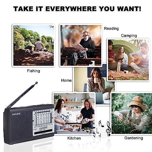 Radiwow D-219 Xhdata D219 Portable Am Fm Shortwave Radio Battery Operated Small Great Reception Radio thumb #5