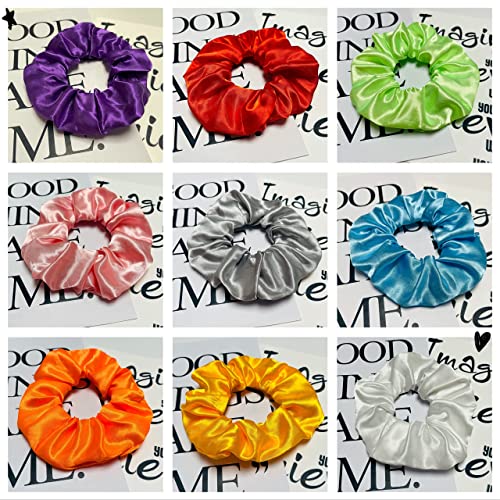 9 Pcs Led Light Up Scrunchies, Colorful Elastic Christmas Hair Ties With 3 Light Modes (No Zipper), Led Glow Hair Bands, Glow In The Dark Party Supplies, Hair Accessories For Girls Women New Year Halloween(Silky) #TOP1