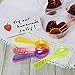 Mini Taster Spoons - Clear Plastic - Blue, Pink, Green, Yellow, Orange - 150 Pack by Outside the Box Papers