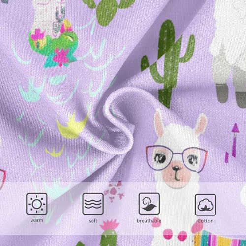 Florals Toddler Underwear Custom 2t Cotton Cute Panties Girl Cute Cartoon Llamas Cactus Purple Kids Undies Briefs3