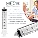 ONE-CARE 60ml Luer Lock Syringe, 60 Pack, Sterile Plastic Tool for Oil Suction, Automotive Fluids, Hydroponics & Liquid Transfer - Industrial Grade - Individually Wrapped, Syringe Only