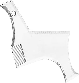 Mingzhe Guia de barba ferramenta de modelagem de barba de várias bordas para modelagem de barba funciona com qualquer aparador ou aparador elétrico de lâmina de barba