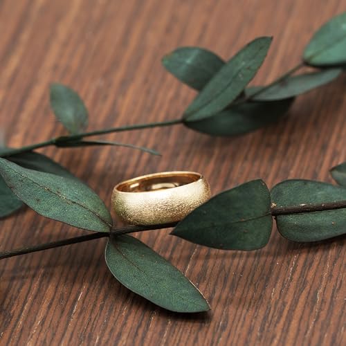 CARISSIMA Carissma 9-karatowe żółte złoto 6 mm satynowy pierścionek