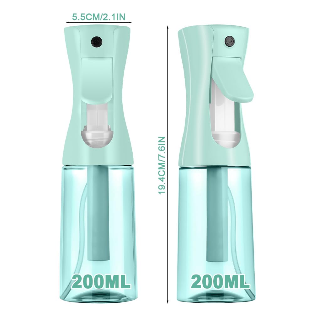 Alaoo Bottigliette Spray, 200ML Bottigliette Spray Flacone Spray Continuo Fine, Bottigliette Spray Riutilizzabile, Adatto per la Cura dei Capelli, Pelle, Piante, Degli Animali Domestici(B-Blu) - 2