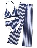 HOTOME Teen Bathing Suits for Girls 12-14 Striped V-Neck Hal...
