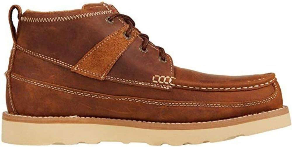 Twisted X Men's 4" Work Wedge Sole Boot, Round Toe Steel Toe, Oiled Saddle, 14 W - Image 3