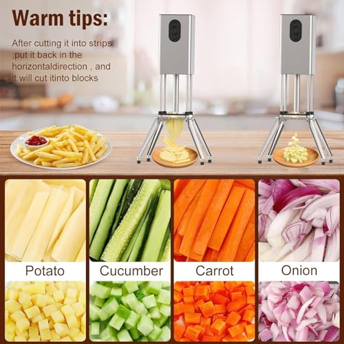 Cortadora Eléctrica Comercial de Verduras Acero Inoxidable miniatura 2