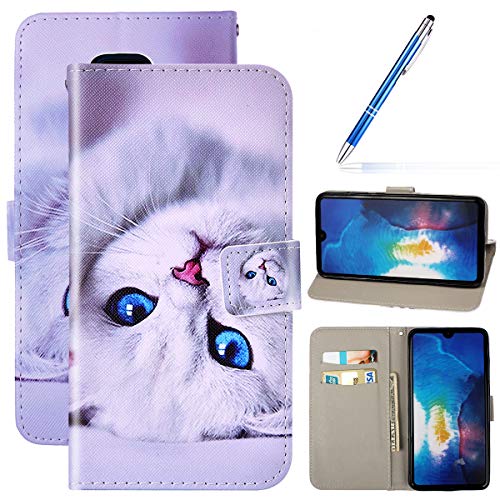 Robinsoni Case Compatible with Huawei Mate 20 Cover PU Leather Case Folio Flip Wallet Cover with Kickstand Hand Strap Card Slots Cartoon Magnetic Notebook Cover Wallet Case for Huawei Mate 20,Persian