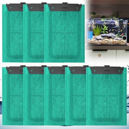 FARYODI Lot de 8 cartouches filtrantes de rechange avec charbon actif et zéolithes pour Tetra EasyCrystal Filter 250, EasyCrystal FilterBox 300, Tetra...