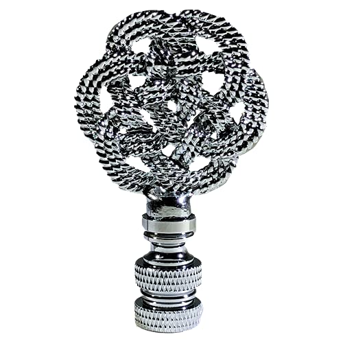 Image of Royal Designs, Inc. Decorative Celtic Knot Lamp Finial (Chrome - 1 Pk)