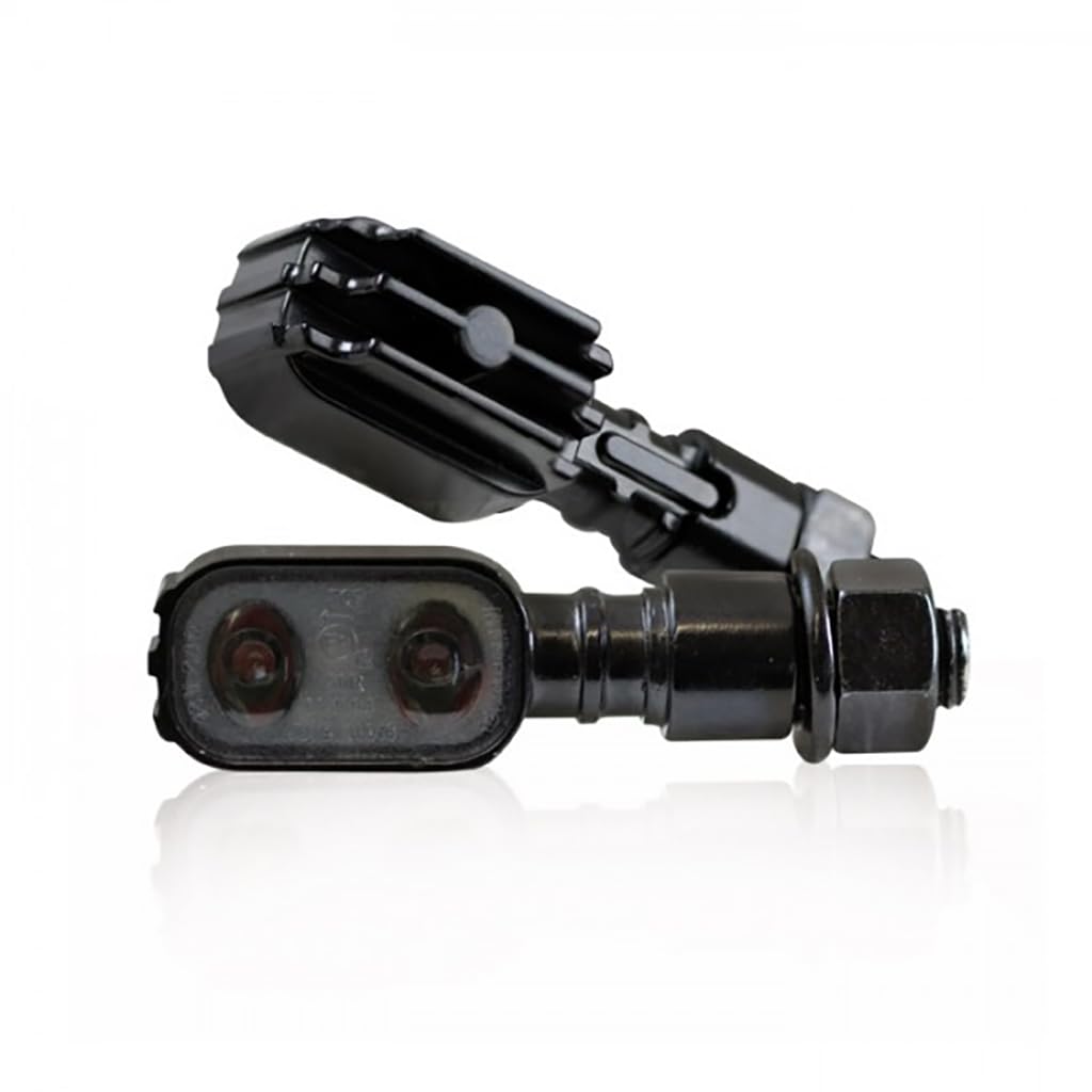 Motocicleta LED Intermitentes Moto LED Intermitente Fluted Acero Negro Cristal tintadas S de Geprüft
