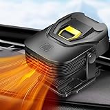 12V Portable Car Heater & Defroster – New 2-in-1 Fast Heating & Cooling Fan with 360° Swivel Base, Plug In Auto Car Heaters for Vehicle, SUV, Truck & RV