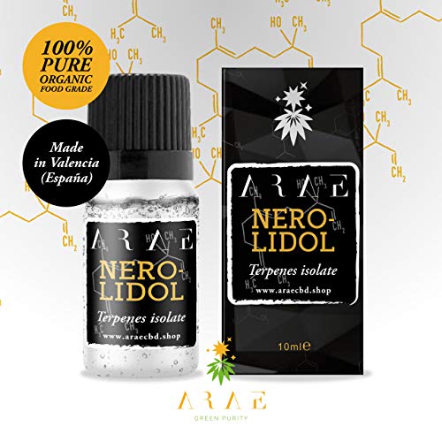 ARAE - Terpeno Puro Nerolidol - 100% puro orgánico de grado alimenticio, fabricado en España, calidad GMP, 10ml