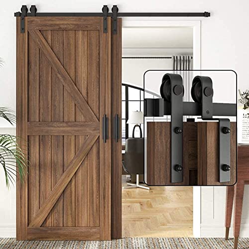 Kit de rail pour porte coulissante de grange pour salon chaleureux