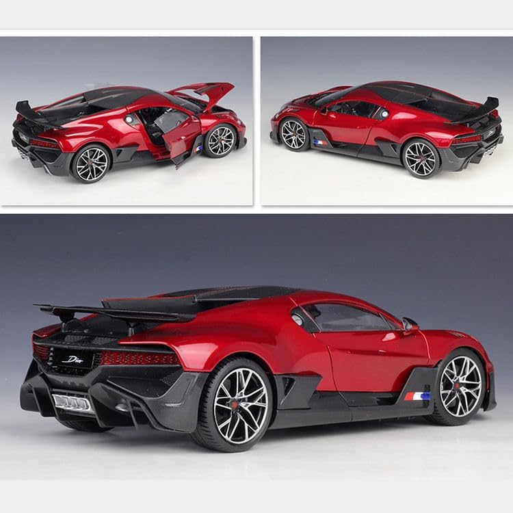 Image of DREAMY DEN Bugatti 1:32 Die-Cast Pull Back Toy Car with Light & Sound, Alloy Metal Body, Openable Doors for Kids & Collectors (Colour as per Stock)