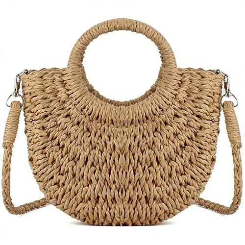 Bolso Tote de Paja Tejida para Mujer miniatura 1