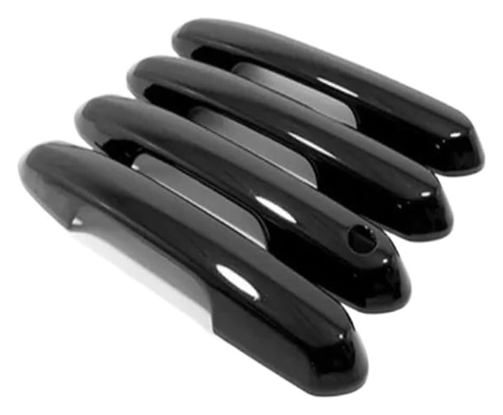 QWQTHGS Car Exterior Door Handle Cap for Toyota RAV4 XA50 Hybrid 2019-2023 Exterior Part Stickers Accessories Car Door Bowl Handle Cover Trim(Black,A)