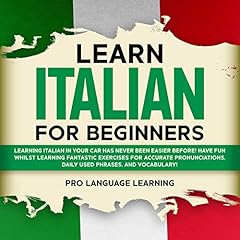 Learn Italian for Beginners Audiolibro Por Pro Language Learning arte de portada