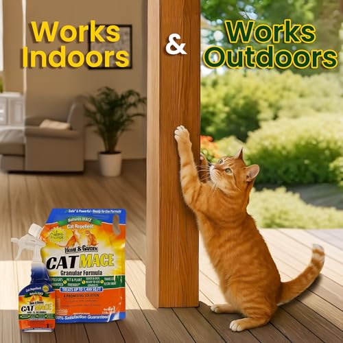 Nature's Mace Cat Mace Cat Repellent, Spray Deterrent for Urine Marking, Keep Cats Away for Outdoor & Indoor Use, Scratching, Flowerbeds, Yards, Pets, Garden, Plants, Ready-to-Use, 40 oz Spray - Image 5