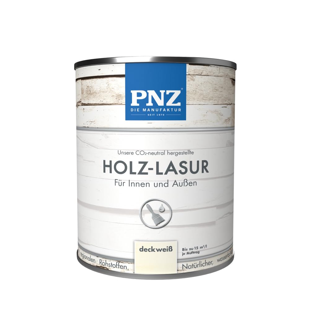 PNZ Holzlasur deckweiß 0,75 L
