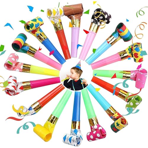 20 Stück Tröten Kindergeburtstag, Tröte Fasching, Partytröten...