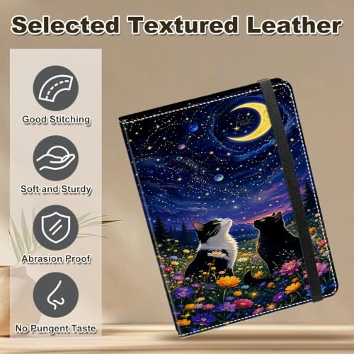 Image of Photo Album 4x6 120 Photos with Strong Elastic Band, Floral Cats