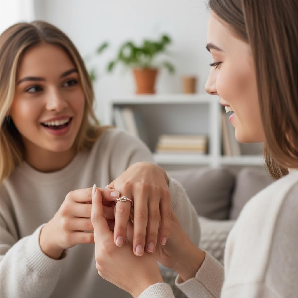 Sterling Silver Knot Ring for Women, Girls - Image 4