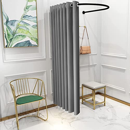 Clothing Store Fitting Room,U-Dressing Room,portable Simple Mobile Changing Room High Shading Rate Curtain Kit,Area Metal Track Locker Room For Shopping Malls,for Office Outdoor Activity And The Mall