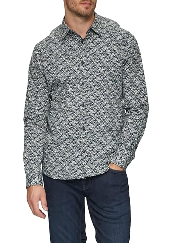 s.Oliver Slim Fit: Popeline-Hemd mit All-over-Print