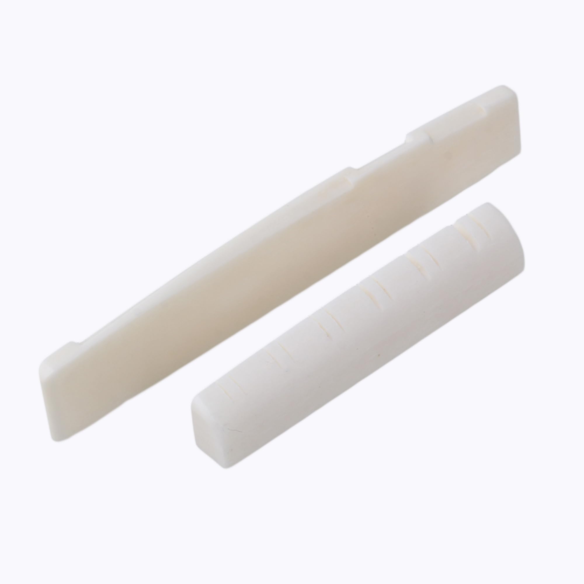 Yibuy 5 set di 12 corde per ponte chitarra in abalone puntini in ebano con selle in osso