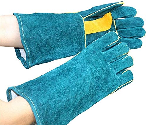 Glove Heat Fire Resistant Welders Glove Gloves Mens Work Gloves For Woodburner Multi-fuel Wood Burning Stoves Protection From Temperature And Ash Barbecue Open Coal Fire Wood Burners Accessories Glove