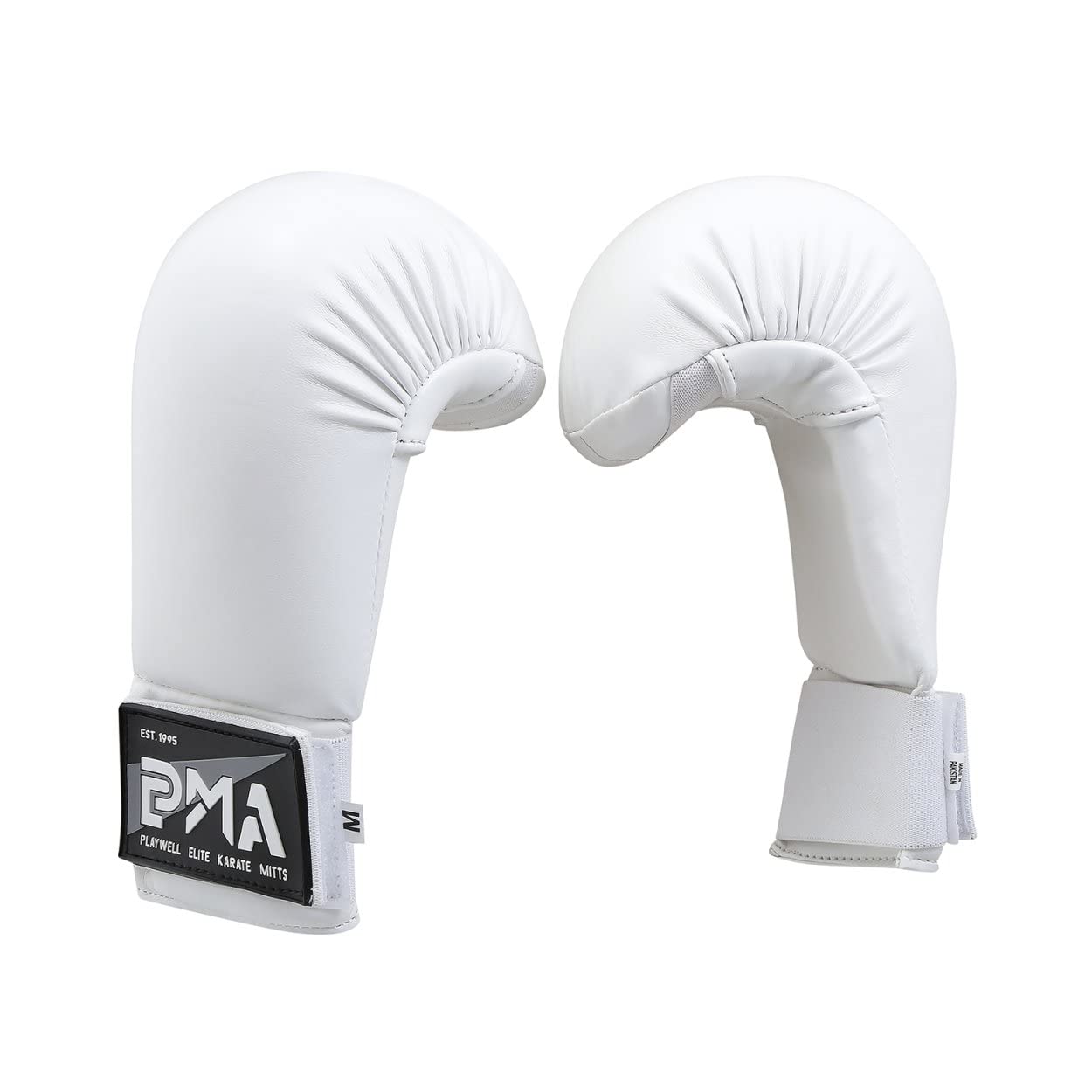Playwell Gants de sparring en vinyle pour arts martiaux, karaté, compétition, gants - Blanc (XS)
