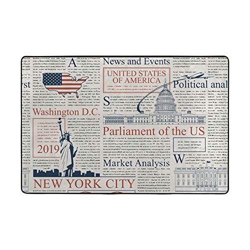 Ruchen area tapis de journal américain colonnes texte rétro - 2