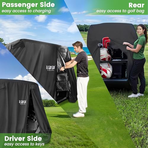 image for 10L0L 2/4/4+2 Passenger Golf Cart Cover Fits for Yamaha EZGO Club Car,